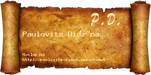 Paulovits Diána névjegykártya