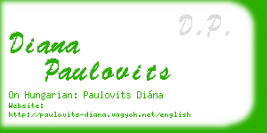 diana paulovits business card